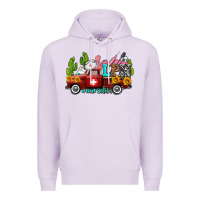 Lilac lpn nurse truck with cactus and sunflowers Premium Hoodie - AdoDesignShop