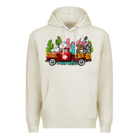 Oatmeal Heather lpn nurse truck with cactus and sunflowers Premium Hoodie - AdoDesignShop
