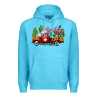 Ocean Blue lpn nurse truck with cactus and sunflowers Premium Hoodie - AdoDesignShop