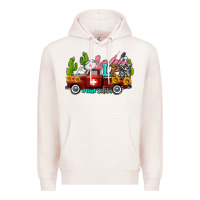 Pale Pink lpn nurse truck with cactus and sunflowers Premium Hoodie - AdoDesignShop