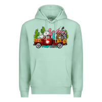 Seafoam lpn nurse truck with cactus and sunflowers Premium Hoodie - AdoDesignShop