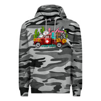 Slate Camo lpn nurse truck with cactus and sunflowers Premium Hoodie - AdoDesignShop
