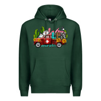 Sports Green lpn nurse truck with cactus and sunflowers Premium Hoodie - AdoDesignShop