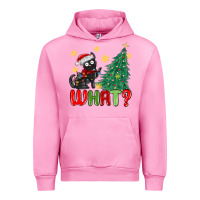Fuchsia Pink christmas  cat  what Urban Hoodie - MaliasSmallBusiness