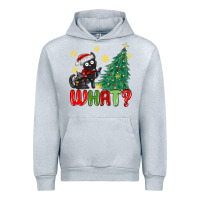 Heather Grey christmas  cat  what Urban Hoodie - MaliasSmallBusiness