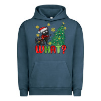 Pigment Midnight Navy christmas  cat  what Urban Hoodie - MaliasSmallBusiness