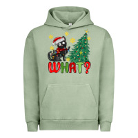 Pigment Oil Green christmas  cat  what Urban Hoodie - MaliasSmallBusiness