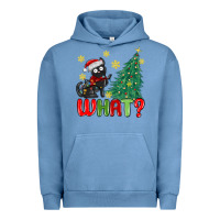 Pigment Pebble Blue christmas  cat  what Urban Hoodie - MaliasSmallBusiness