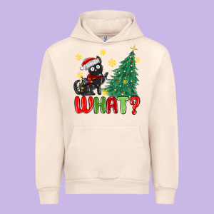 Christmas  Cat  What Urban Hoodie Designed By Maliassmallbusiness