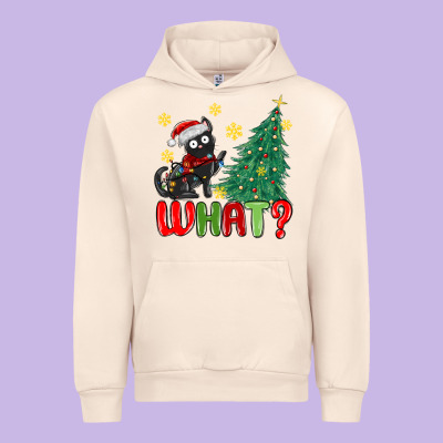Christmas  Cat  What Urban Hoodie Designed By Maliassmallbusiness