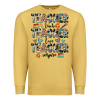 Antique Gold teacher teach love inspire Premium Sweatshirt - JahusDesignShop