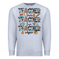 Heather Grey teacher teach love inspire Premium Sweatshirt - JahusDesignShop