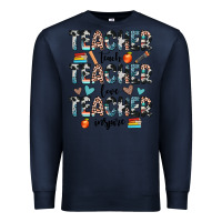 Navy teacher teach love inspire Premium Sweatshirt - JahusDesignShop