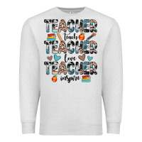 Oatmeal Heather teacher teach love inspire Premium Sweatshirt - JahusDesignShop