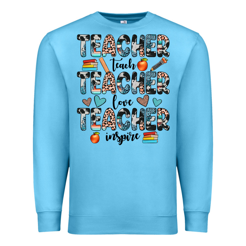 Teacher Teach Love Inspire Premium Sweatshirt by JahusDesignShop | Teevron