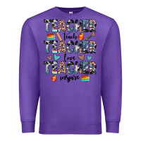 Purple teacher teach love inspire Premium Sweatshirt - JahusDesignShop