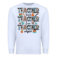 White teacher teach love inspire Premium Sweatshirt - JahusDesignShop