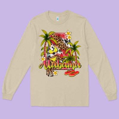 Summer Alabama Long Sleeve Tee Designed By Texasbilliewilder
