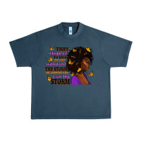 Midnight Navy They whispered to her afro woman Urban Heavy Tee - RanaPortraitStore