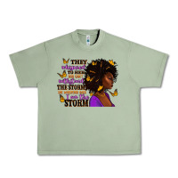 Oil Green They whispered to her afro woman Urban Heavy Tee - RanaPortraitStore