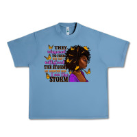 Pebble Blue They whispered to her afro woman Urban Heavy Tee - RanaPortraitStore