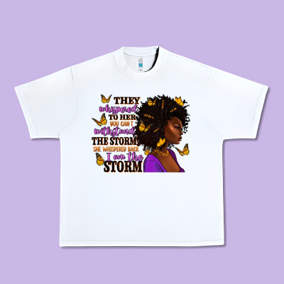 They Whispered To Her Afro Woman Urban Heavy Tee Designed By Ranaportraitstore