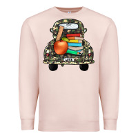 Pale Pink farm truck,back to school Premium Sweatshirt - JahusDesignShop