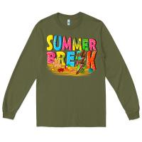 Army Green summer break Long Sleeve Tee - texasbilliewilder