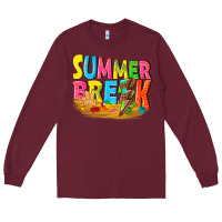 Burgundy summer break Long Sleeve Tee - texasbilliewilder