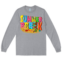 Heather Grey summer break Long Sleeve Tee - texasbilliewilder