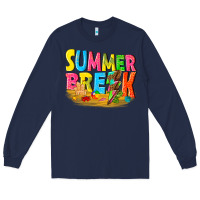 Navy summer break Long Sleeve Tee - texasbilliewilder