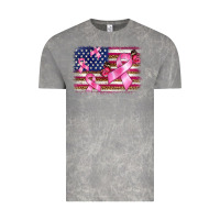Cloud Rock breast cancer american flag background Vintage Tee - BarkalooDesign