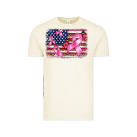 Vintage Arctic breast cancer american flag background Vintage Tee - BarkalooDesign