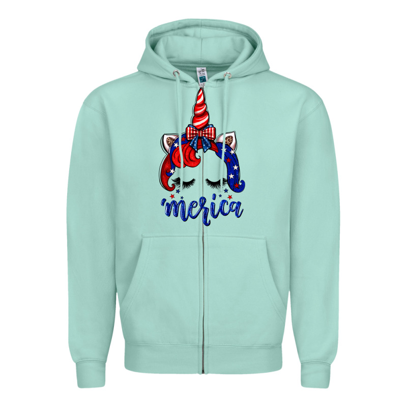 4th Of July Unicorn Zipper Hoodie by Neo Western | Teevron