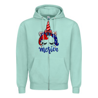 Seafoam 4th of July unicorn Zipper Hoodie - Neo Western