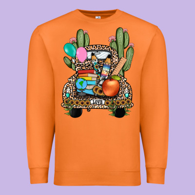 Farm Truck,back To School Premium Sweatshirt Designed By Jahusdesignshop