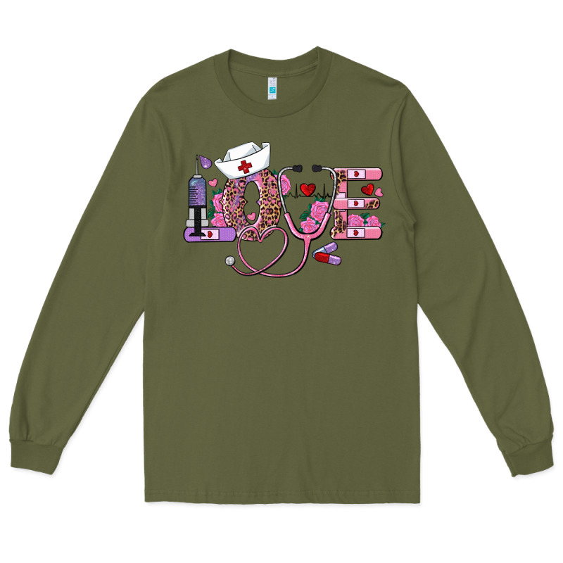 Valentine's Day Nurse Love Long Sleeve Tee by RanaPortraitStore | Teevron