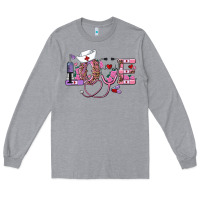 Heather Grey valentine's day nurse love Long Sleeve Tee - RanaPortraitStore