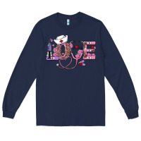 Navy valentine's day nurse love Long Sleeve Tee - RanaPortraitStore
