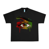 Black Watercolor Juneteenth eyes Urban Heavy Tee - RanaPortraitStore