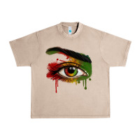 French Oak Watercolor Juneteenth eyes Urban Heavy Tee - RanaPortraitStore