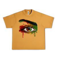 Peanut Butter Watercolor Juneteenth eyes Urban Heavy Tee - RanaPortraitStore