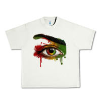 Pistachio Watercolor Juneteenth eyes Urban Heavy Tee - RanaPortraitStore