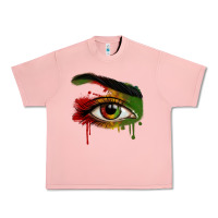 Salmon Watercolor Juneteenth eyes Urban Heavy Tee - RanaPortraitStore
