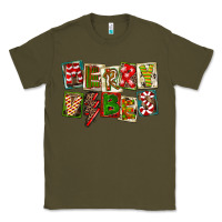Army Green Merry Vibes Classic Tee - FaDigitalArtStudio