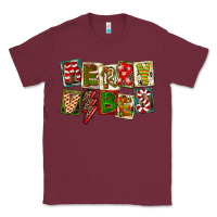 Burgundy Merry Vibes Classic Tee - FaDigitalArtStudio