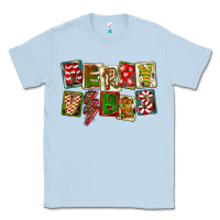 Dusty Blue Merry Vibes Classic Tee - FaDigitalArtStudio