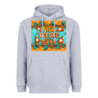 Heather Grey Pies Before Guys Heavyweight Hoodie - Artiststas