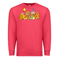 Cardinal childhood cancer ribbon and coffee cups Premium Sweatshirt - AdoDesignShop