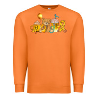Carrot childhood cancer ribbon and coffee cups Premium Sweatshirt - AdoDesignShop
